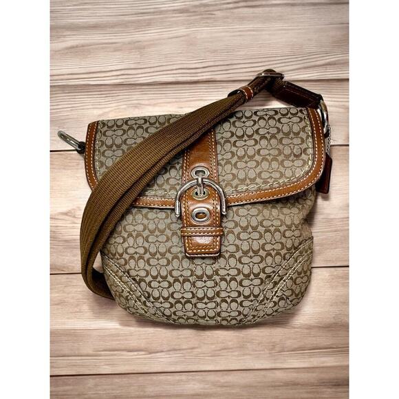 Y2K Coach Mini Signature Jacquard Convertible Bag - Picture 1 of 12